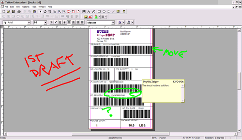 Edit labels