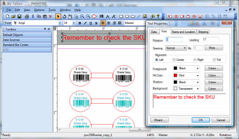 Add annotations to labels